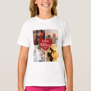 モダンLove You Mom/Mommy/Other Photo Collage Tシャツ
