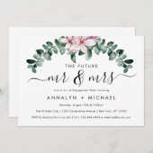 モダンMagnolia Future婚約パーティ 招待状 (正面/裏面)