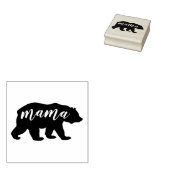 モダンMama Bear Script Bearシルエット ラバースタンプ (押印)