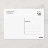 モダンMaroon Photo Graduation Thank ポストカード (裏面)