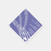 モダンMAUVE SWEET MUSIC Anniversary スタンダードカクテルナプキン (角)