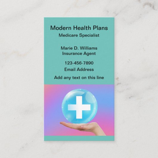 モダンMedicare保険代理店ビジネスカード 名刺 (正面)