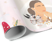 モダンMeowy Christmasカスタム Photo Wrapping紙 ラッピングペーパー (ロールコーナー)