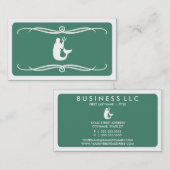 モダンmerman （色のカスタマイズ） 名刺 (正面/裏面)