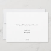 モダンMerry Christmas Script親子の写真 シーズンカード (裏面)