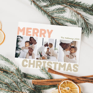 モダンMerry Christmas Year In Review 3 Photo シーズンカード