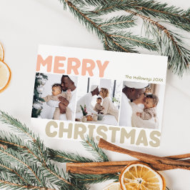 モダンMerry Christmas Year In Review 3 Photo シーズンカード