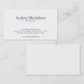 モダンMINIMALISM GRAY/BLUE名刺 名刺 (正面/裏面)