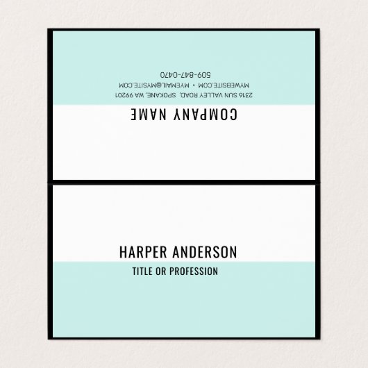 モダンMint Business Card 名刺 (外部フラット)