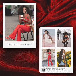 モダンModeling Actor Comp Card 5 Photo QR Code