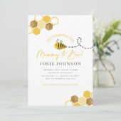 モダンMommy to Beeベビーシャワー招待状 招待状 (スタンド正面)