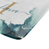 モダンMonogram AgateスクリプトKeepsake カッティングボード (角)