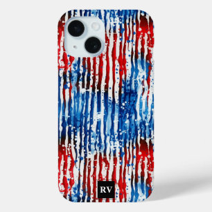 モダンMonogram USAの星とストライプ iPhone 15ケース