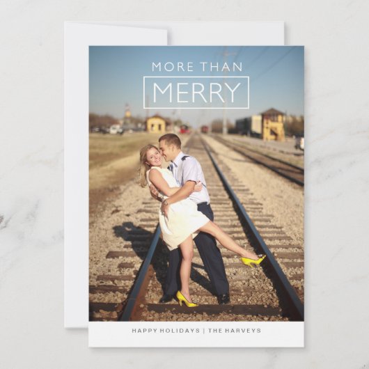 モダンMore Thanメリー Holiday Photo Card シーズンカード (正面)