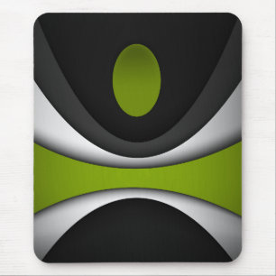モダンmosepad,黒,灰色,緑,抽象芸術 マウスパッド