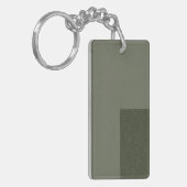 モダンMoss Green Edge Keychain – カスタマイズ可能 キーホルダー (正面左)