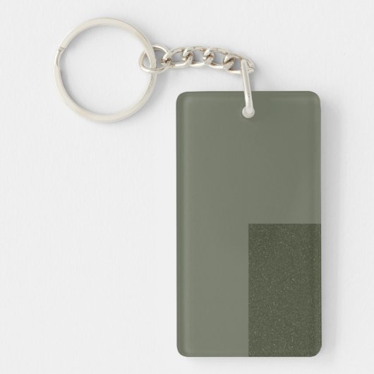 モダンMoss Green Edge Keychain – カスタマイズ可能 キーホルダー (正面)