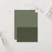 モダンMoss Green Flat Card – カスタマイズ可能 カード (正面/裏面インサイチュ)