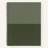 モダンMoss Green Spiral Sketchbook – カスタマイズ ノートブック (正面)