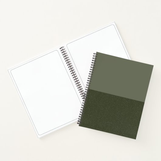 モダンMoss Green Spiral Sketchbook – カスタマイズ ノートブック (内部)