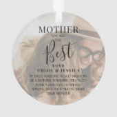 'モダンMOTHER' 2 Photo Names & Christmas引用文 オーナメント (裏面)