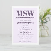モダンMSW社会福祉修士卒業 招待状 (スタンド正面)