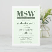 モダンMSW社会福祉学修士号卒業 招待状 (スタンド正面)