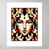 モダンMuse：キュビズムとカラーの融合 ポスター (正面)