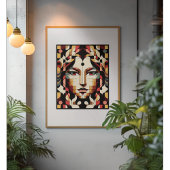 モダンMuse：キュビズムとカラーの融合 ポスター