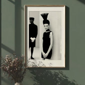 モダンMuse: Striking Monochromeファッションアート ポスター