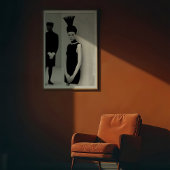 モダンMuse: Striking Monochromeファッションアート ポスター