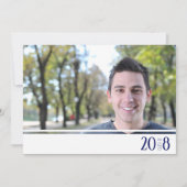 モダンNay & White Class of Photo招待状 招待状 (正面)