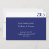 モダンNay & White Class of Photo招待状 招待状 (裏面)