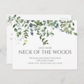 モダンNeck of the Woods Moving Announcement ポストカード (正面/裏面)