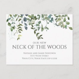 モダンNeck of the Woods Moving Announcement ポストカード