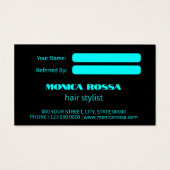 モダンNeon Blue Black Referral Card (裏面)