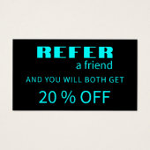 モダンNeon Blue Black Referral Card (正面)