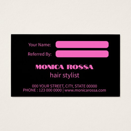 モダンNeon Pink Black参照カード (裏面)