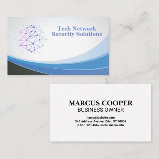 モダンNetwork Tech Security | ロ企業のゴ 名刺 (正面/裏面)