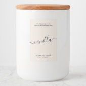 モダンNeutral Script Candle製品ラベル フードラベル (正面)