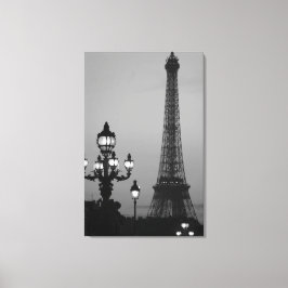 モダンNight in Paris Stretted Canvas Print キャンバスプリント