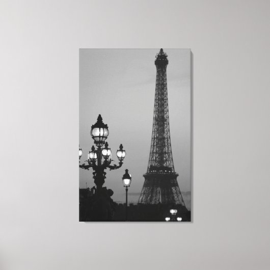 モダンNight in Paris Stretted Canvas Print キャンバスプリント (正面)