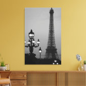 モダンNight in Paris Stretted Canvas Print キャンバスプリント (インサイチュ (リビング))