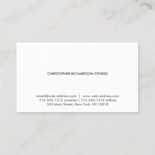 & モダンNo.7ミニマル名刺 名刺 (裏面)