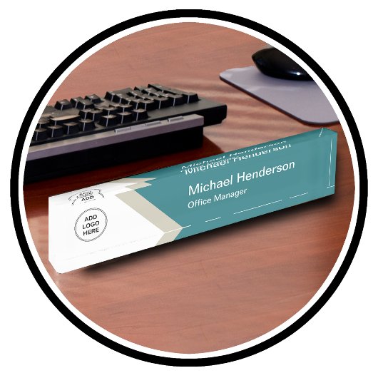 モダンOffice Executiveロゴテンプレート デスクネームプレート