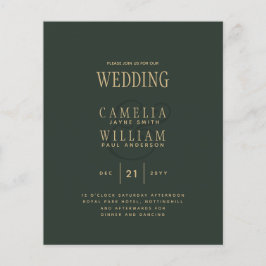 モダンOLIVE Green金ゴールド予算結婚