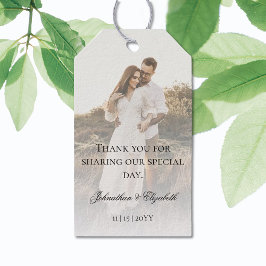 モダンOverlayの結婚写真 ギフトタグ