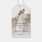 モダンOverlayの結婚写真 ギフトタグ (正面)