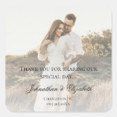 モダンOverlayの結婚写真 スクエアシール (正面)