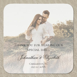 モダンOverlayの結婚写真 スクエアシール